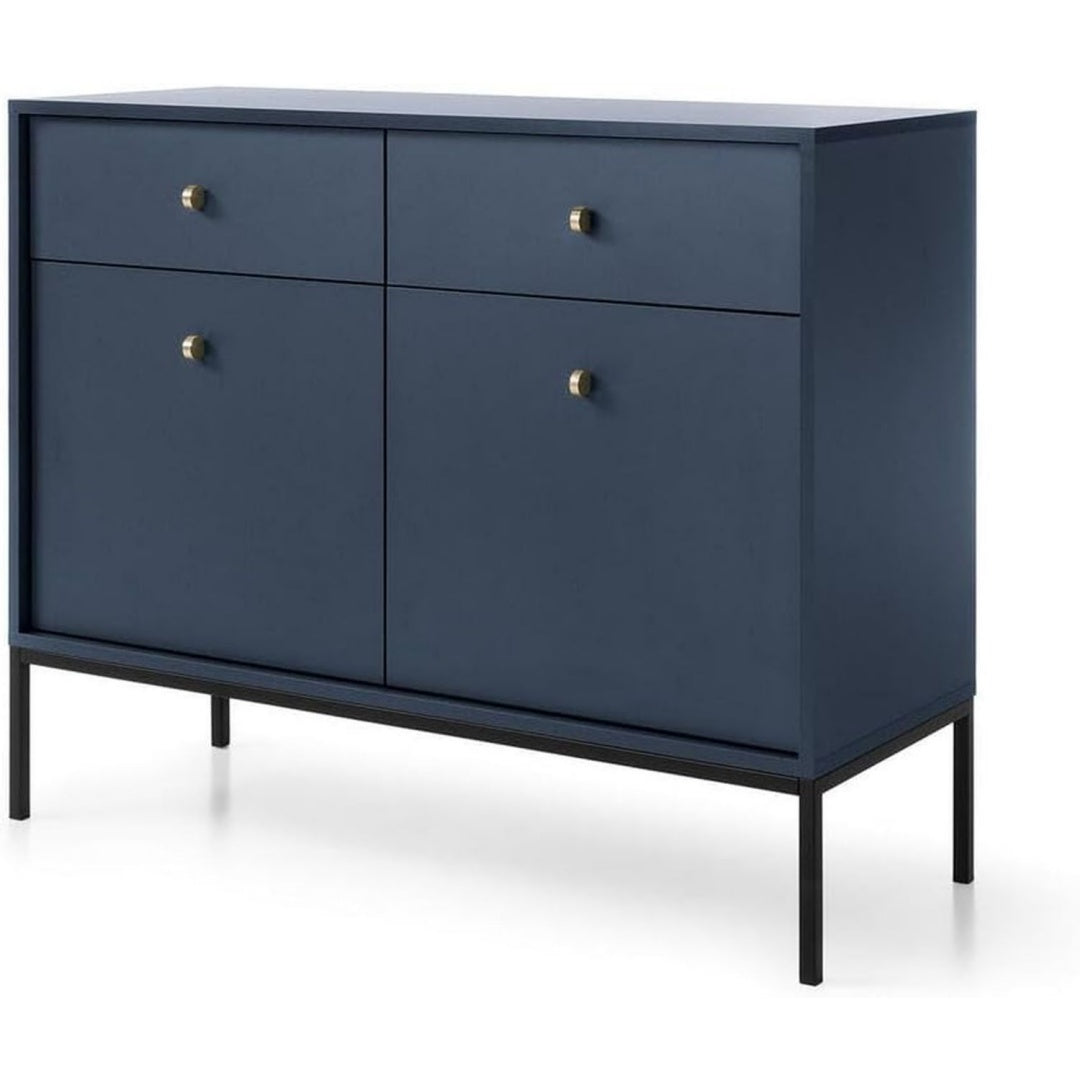 Sideboard aus Holzwerkstoff und Metall mit beschichteten Flaechen