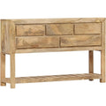 Holzoptik praegt das Sideboard in Naturbraun