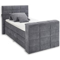 Boxspringbett mit einem Bettkasten und einer Fussauflage