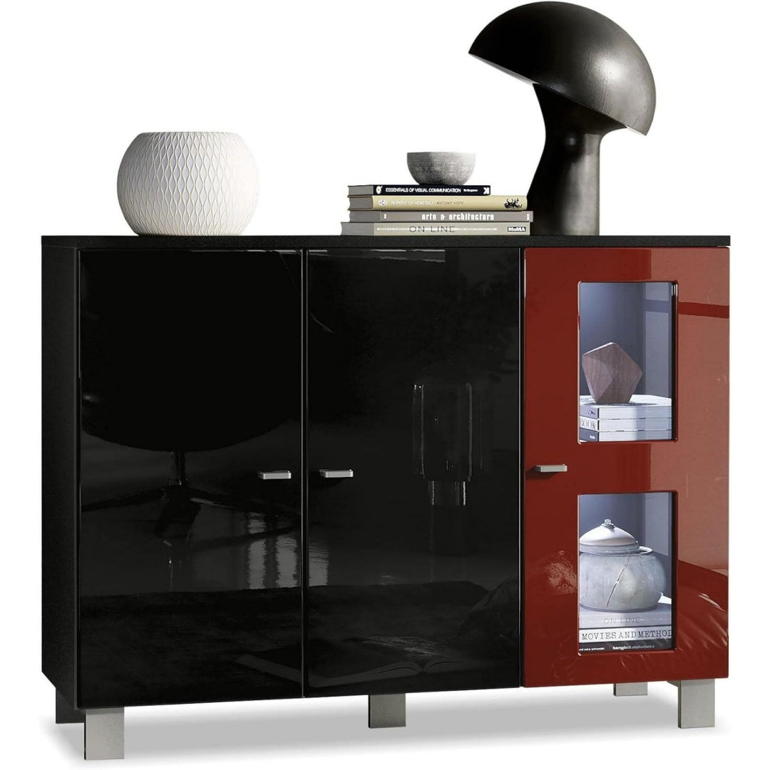 Sideboard mit 3 Tueren und LED Beleuchtung