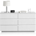 6 Schubladen und Reliefstrukturen an dem Sideboard