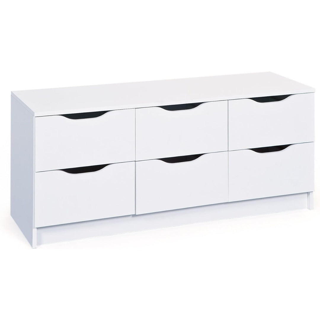 Beschichtete Flaechen treffen bei dem Sideboard auf 6 Schubladen