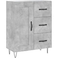 Sideboard mit den Massen 69.5 x 34 x 90 cm in Betongrau aus Holzwerkstoff